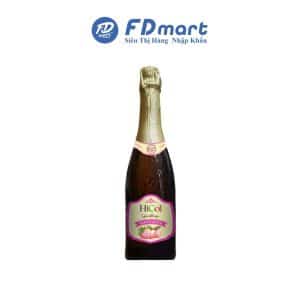 Nước ép trái cây có gas không cồn vị Đào Hicol 750ml